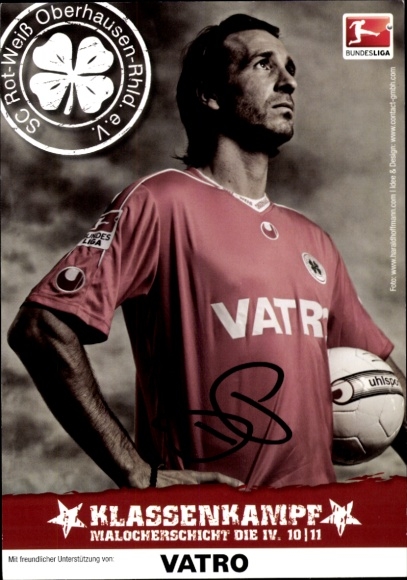 Autogrammkarte Fußballer Dimitrios Pappas, Rot-Weiss Oberhausen, Autogramm