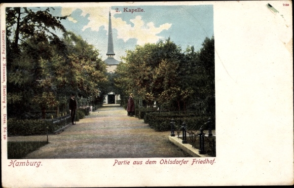 Ansichtkaart Hamburg Noord Ohlsdorf, Ohlsdorfer Friedhof, 2e kapel