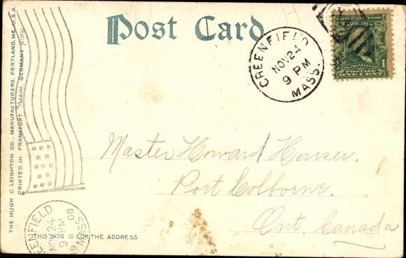 Postcard Cape Cod Massachusetts USA, oldest windmill