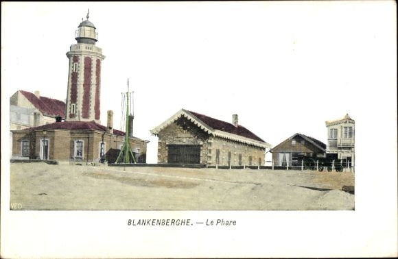 Ak Blankenberghe Blankenberge Westflandern, Leuchtturm