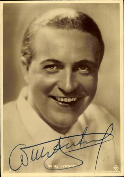 Ak Schauspieler Willy Fritsch, Portrait, UFA, Portrait, Ross 660, Autogramm