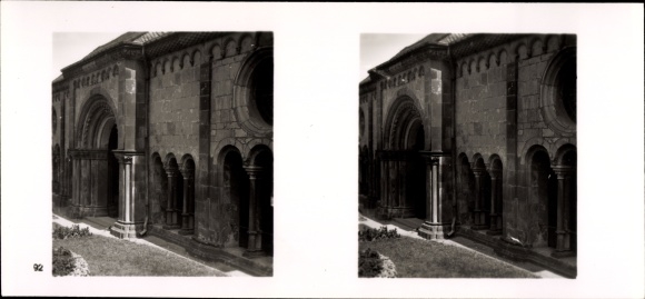 Stereo Raumbild Foto "Deutsche Gaue", Nr. 92 Glees i.d. Eifel, Benediktinerabtei Maria Laach, Kirche