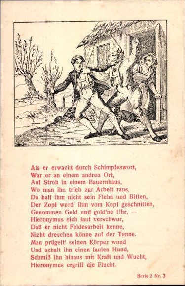 7 Postcard Münchhausen Series 2, 1-7