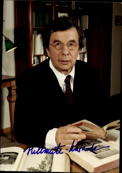 Foto Journalist und Literaturkritiker Hellmuth Karasek, Das Literarische Quartett, Autogramm