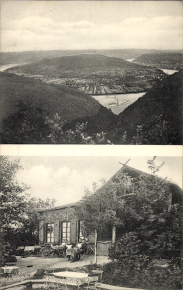Postcard Boppard am Rhein, general view, restoration Vierseenplatz
