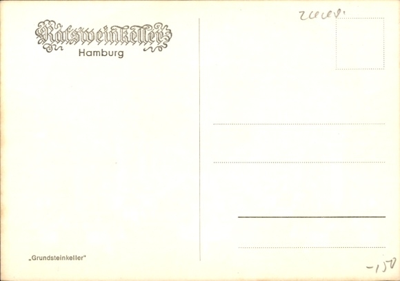Postcard Hamburg Altona Nienstedten, Ratsweinkeller, Grundsteinkeller