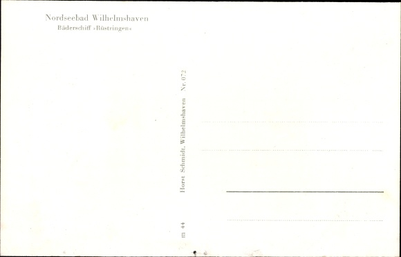 Postcard Wilhelmshaven in Lower Saxony, bathing ship Rüstringen