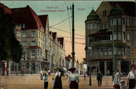 Postcard Rüttenscheid Essen in the Ruhr area, lot at Rüttenscheider Stern