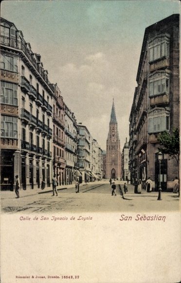 Postcard Donostia San Sebastián Basque Country, Calle de San Ignacio de Loyola
