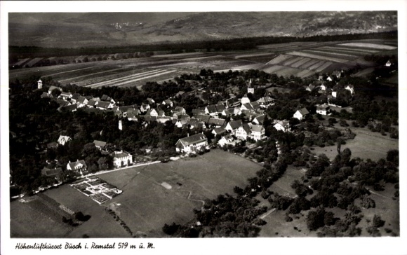 Postcard Busch Wüstenrot in Württemberg, total view of the village, aerial photograph