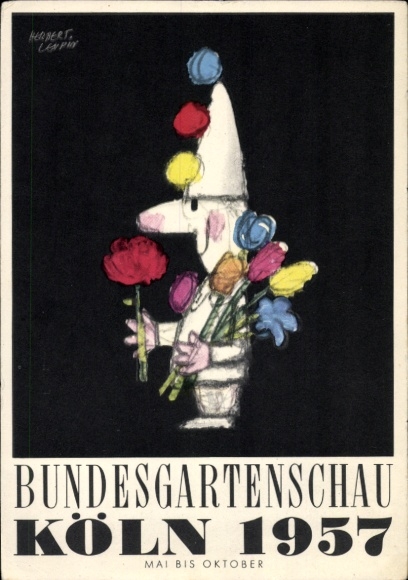 Künstler Ak Lenpin, Herbert, Köln Rhein, Bundesgartenschau 1957