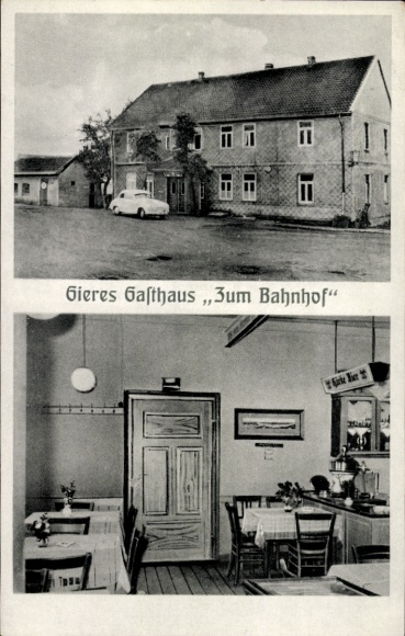 Postcard Abbensen Edemissen in Lower Saxony, Gieres Gasthaus Zum Bahnhof