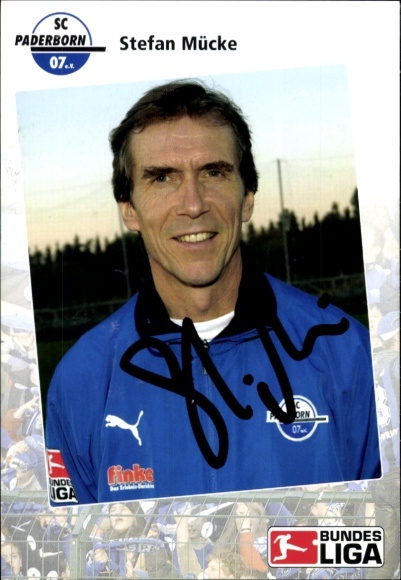 Autograph card Co-Trainer Stefan Mücke, SC Paderborn 07, autograph