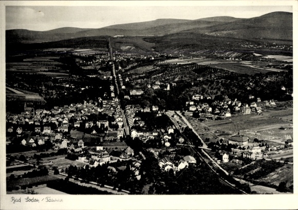 Postcard Bad Soden am Taunus Hessen, aerial photograph
