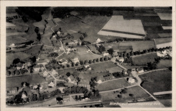Postcard Wiedenest Bergneustadt in the Bergisches Land, aerial photograph