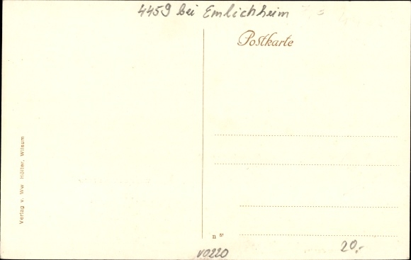 Postcard Wilsum County Bentheim, farm owner Damink, economy widow Hölter