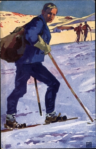 Artist PC Dichtbij het doelwit, bergbeklimmer, ski