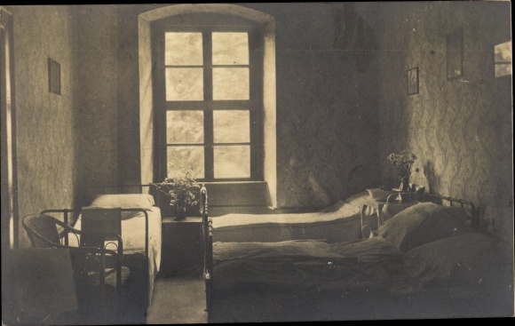 Ak Tännich Remda Teichel in Thüringen, Friedrich Ebert Heim, Kleiner Schlafsaal