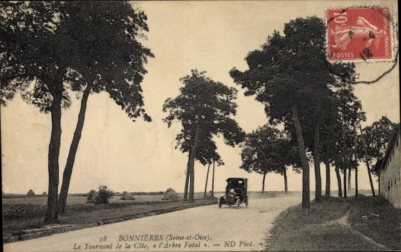 Postcard Bonnières-sur-Seine Yvelines, The Turning Point of the Coast