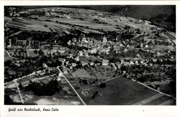 Ak Neubulach in het Zwarte Woud, luchtfoto