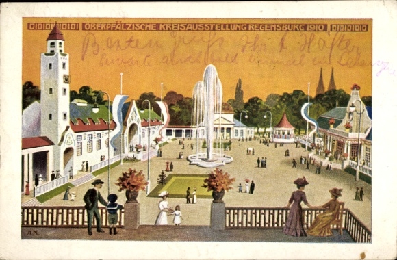 Künstler Ak Regensburg, Oberpfälzische Kreisausstellung 1910