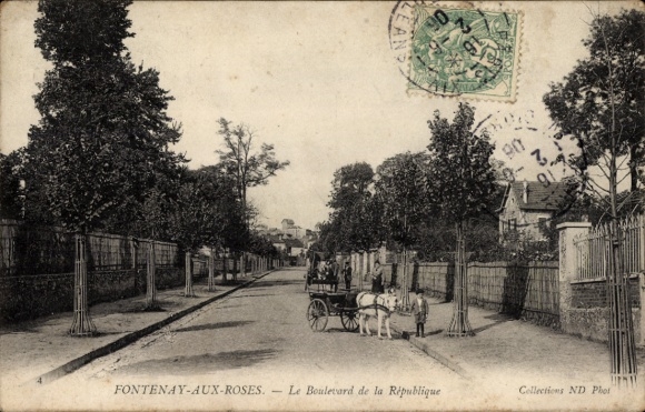Postcard Fontenay aux Roses Hauts de Seine, Boulevard de la République