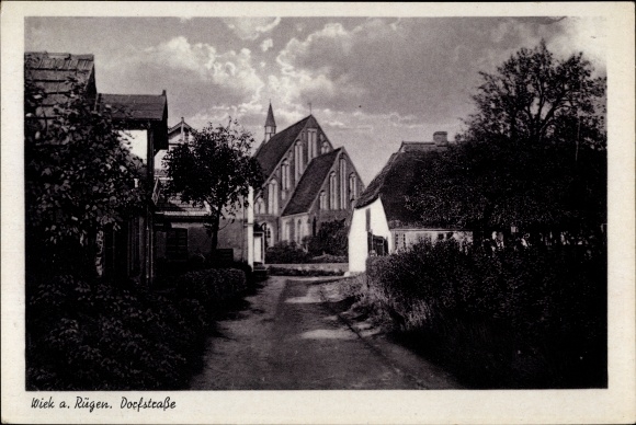 Ak Wiek auf Rügen, Dorfstraße