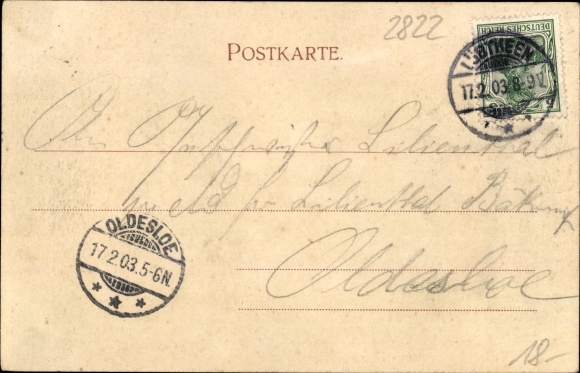 Postcard Lübtheen in Mecklenburg, Post