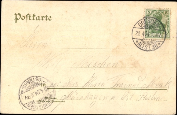 Chromo-Litho Dresden Schönfeld Weißig Pappritz, inn, school