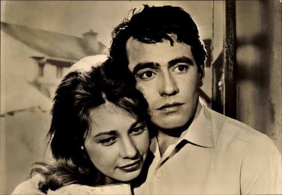 Postcard Actors Anda Caropol and Vasile Ichim, Romania