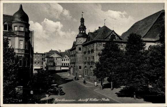 Ak Nordhausen am Harz, Adolf-Hitler-Platz