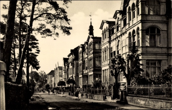 Postcard Baltic resort Bansin Heringsdorf on Usedom, Bergstrasse