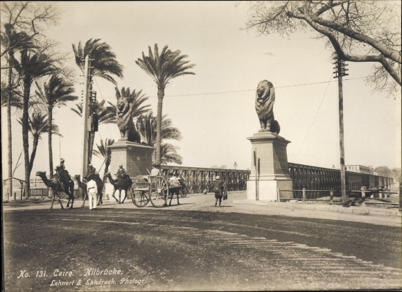 Photo Cairo Cairo Egypt, Nile Bridge, Lehnert &amp; Landrock No. 131