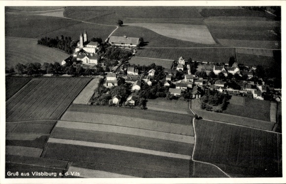 Postcard Vilsbiburg in Lower Bavaria, aerial photograph