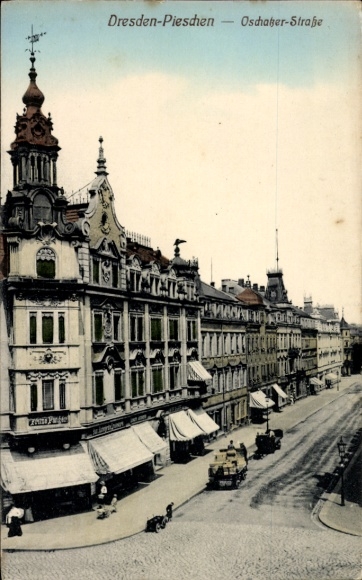 Postcard Dresden Pieschen, Oschatzer Straße
