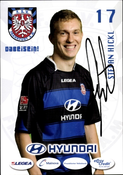 Autogrammkarte Fußballer Stefan Hickl, FSV Frankfurt, Autogramm