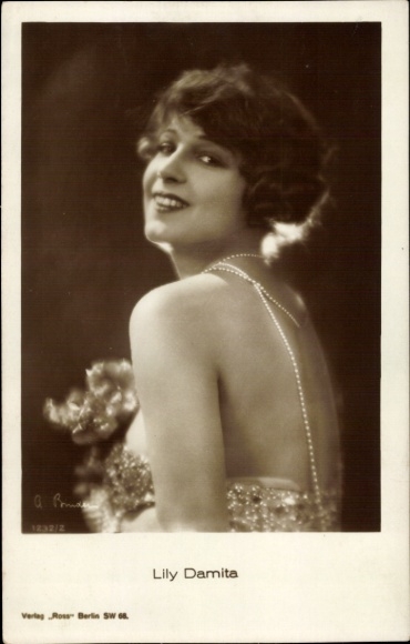 Ak Schauspielerin Lily Damita, Portrait, schulterfrei, Ross Verlag 1232/2