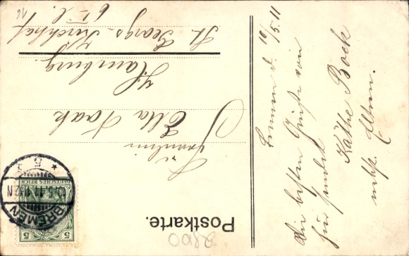 Artist Postcard Hanseatic City of Bremen, Margaretentag on May 10, 1911