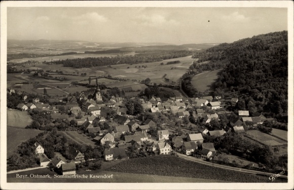 KP Kasendorf Oberfranken, panorama wsi z otoczeniem