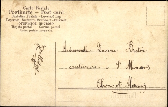 Postcard lucky charm, grasshoppers