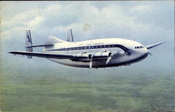 Postcard Breguet Provence, French passenger and cargo aircraft, Air France