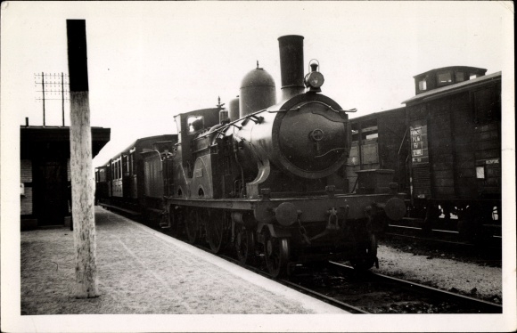 Photo PC L&#39;Aigle Orne, French Railways, Steam Locomotive, Station, Side of Tracks