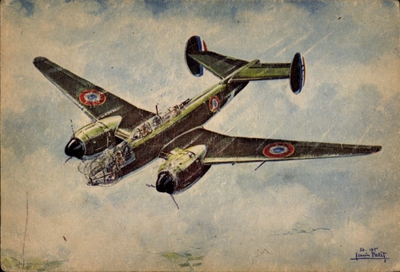 Artist CPA Collection des Avions Frncais, Bombarider leger et reconnassaince, SO 175-F2