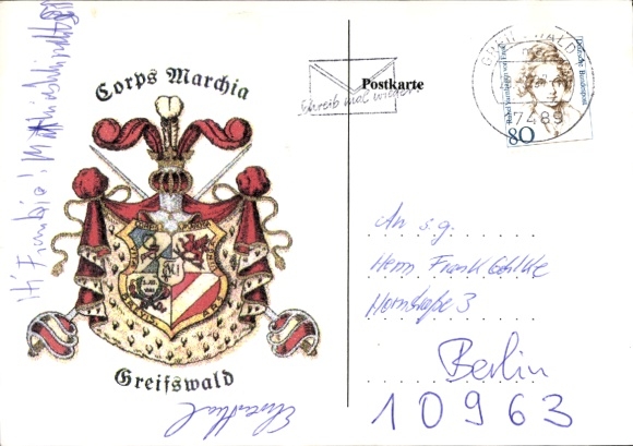 Studentika Ak Greifswald, Corps Marchia, Wappen