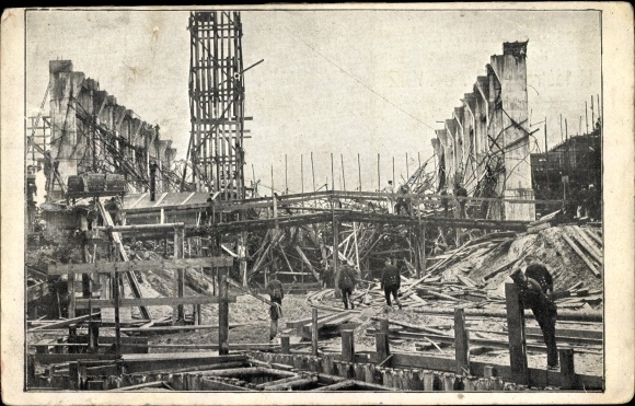 PC Gebersdorf Nuremberg in Central Franconia, large power plant in Franconia, catastrophe August 2nd, 1912