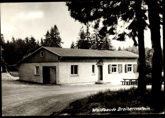 Postcard Frauenwald am Rennsteig Ilmenau in Thuringia, Dreiherrenstein, Dreiherrnstein, Waldbaude G...