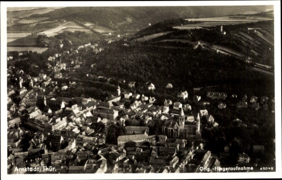 Ak Arnstadt in Thüringen, Fliegeraufnahme