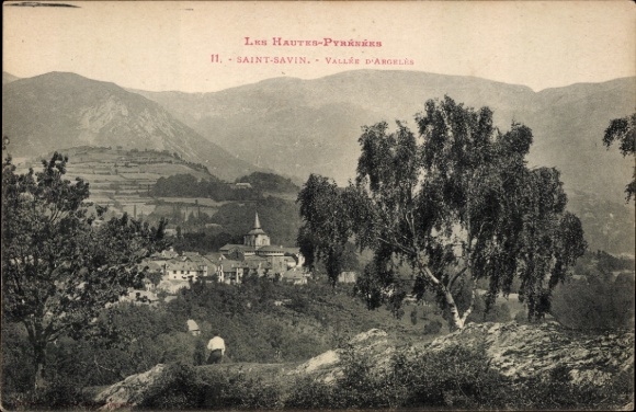 CPA Saint-Savin Hautes-Pyrénées, vue ensemble