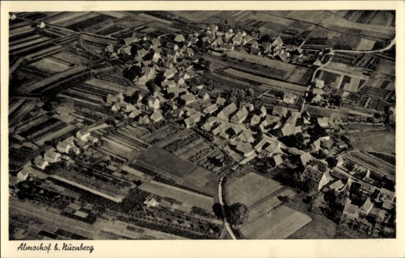 Ak Almoshof Nürnberg in Mittelfranken, Fliegeraufnahme