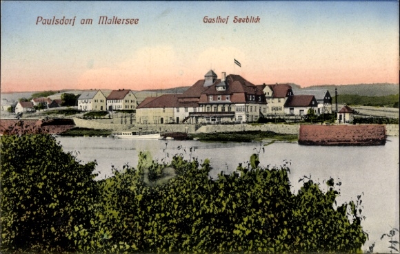 Postcard Paulsdorf Dippoldiswalde in the Osterzgebirge, Gasthof Seeblick